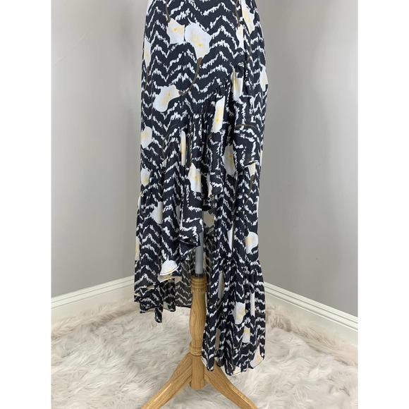 Urban Outfitters Calla Lilly Hi Low Ruffle Hem Boho Festival Summer Dress SZ S - Picture 8 of 11